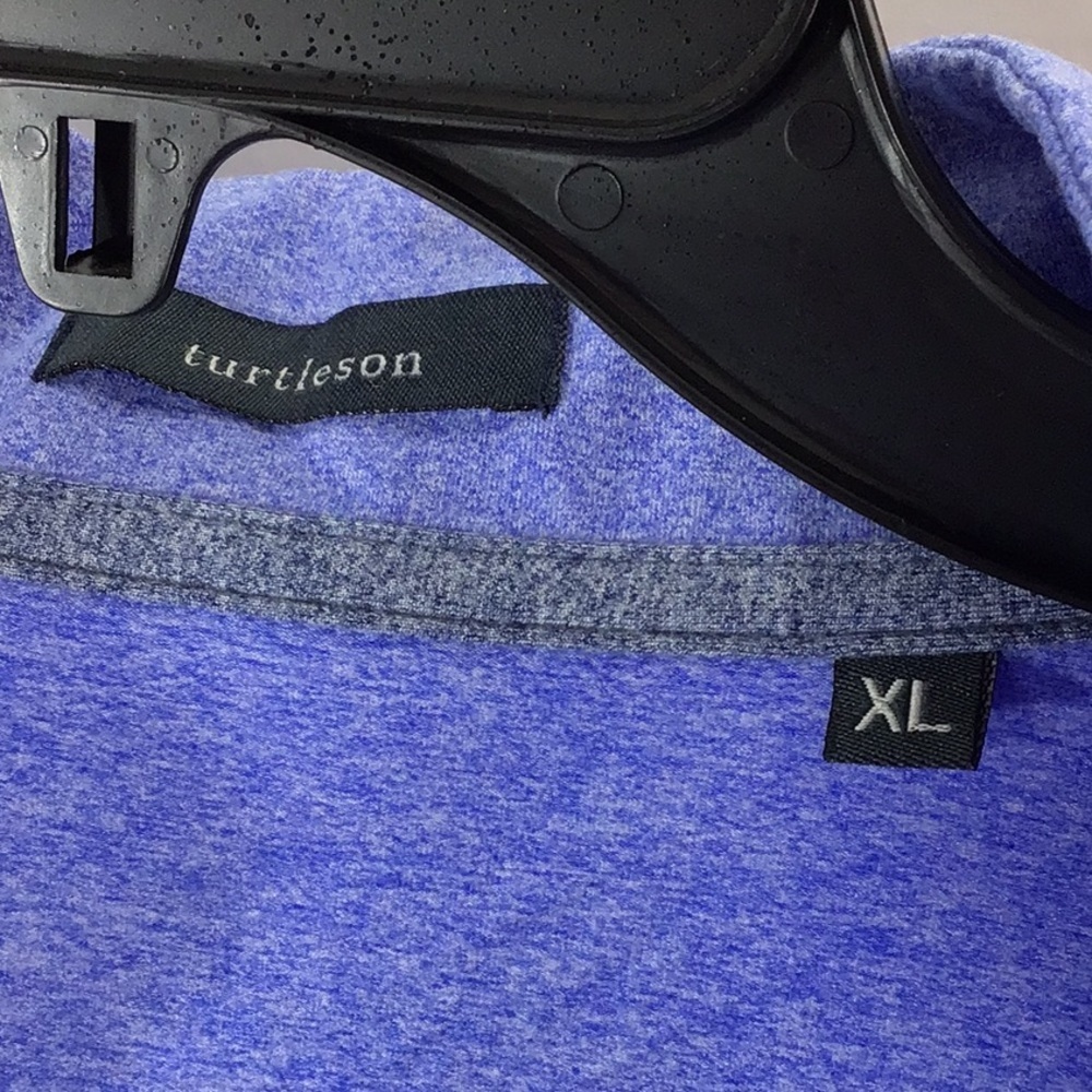 Turtleson heathered blue zip neck pullover XL NWOT - Picture 2 of 12